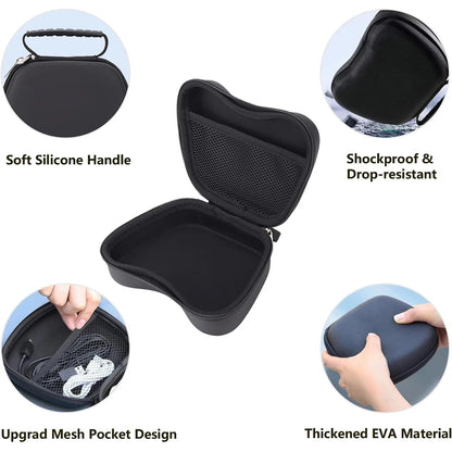 Estojo de viagem rígido para controladores PS5/Xbox Series X/S/Switch - Protetor de transporte de casca dura EVA à prova de choque com bolso para acessórios