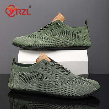 Yrzl homens mocassins de malha condução mocassins de alta qualidade apartamentos sapatos caminhada respirável não deslizamento casual mocassins verão sapatos masculinos