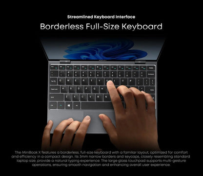 CHUWI MiniBook X 2 em 1 Laptop Intel N150 (até 3,6 GHz) 512 GB de ROM 16 GB LPDDR5 10,51 "1200x1920 FHD IPS Windows 11 Notebook