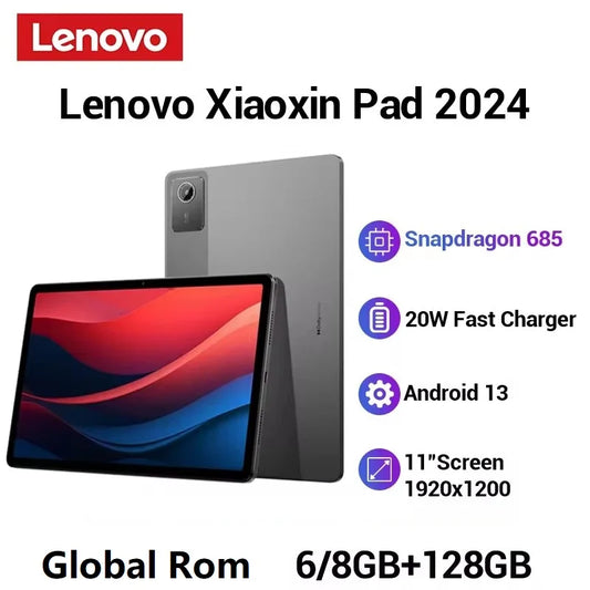 Firmware global lenovo xiaoxin pad 2024 tablet 6gb 8gb 128gb 11 "display qualcomm snapdragon 685 gps wifi 7040mah android guia