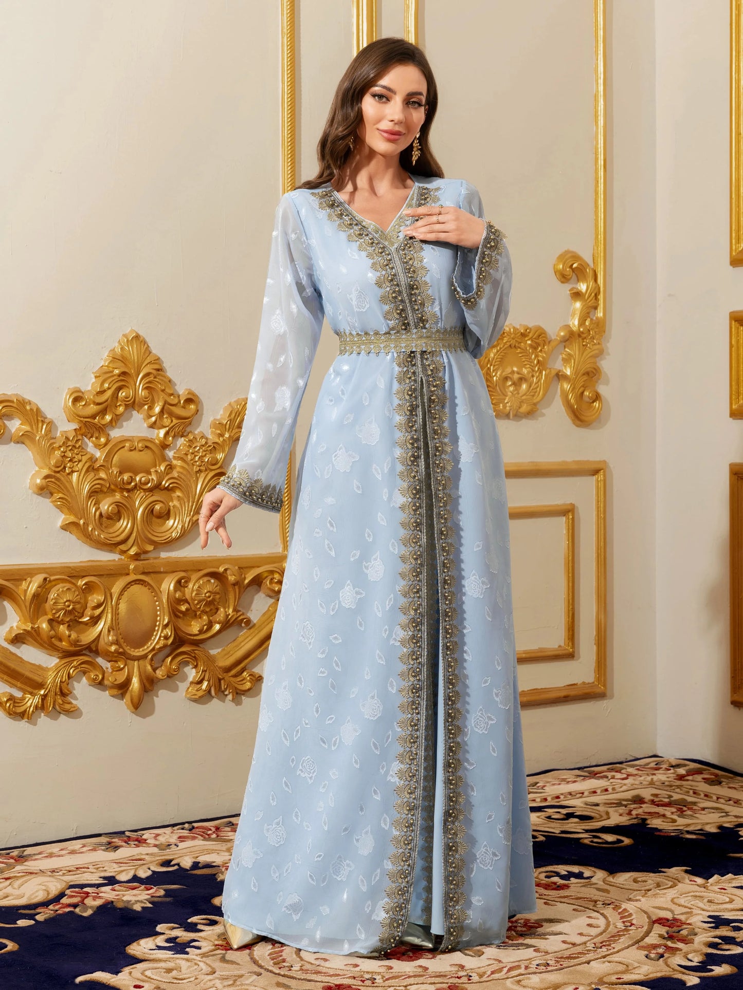 Muçulmano abayas marroquino floral maxi kaftan vestido para mulheres árabe islâmico dubai robe ramadan roupas de oração