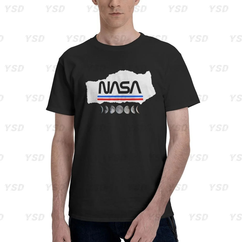 Camiseta esportiva masculina Nasa Space, aconchegante, camiseta grande
