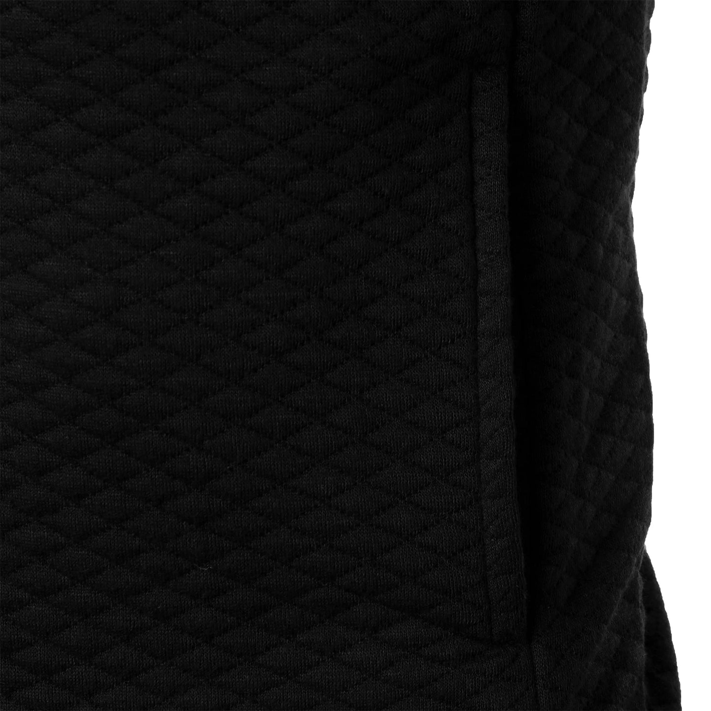 Top masculino com zíper waffle, gola stand, capuz casual, outono e inverno