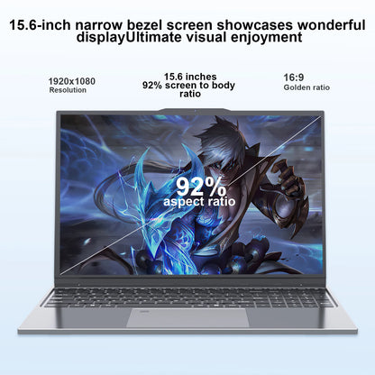 15.6 "portátil ultra fino intel core i7-6500U notebook 32gb ram 2048gb ssd gamer windows 11 1920*1080 display escritório estudo computador