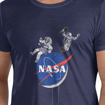 Camiseta esportiva masculina Nasa Space, aconchegante, camiseta grande