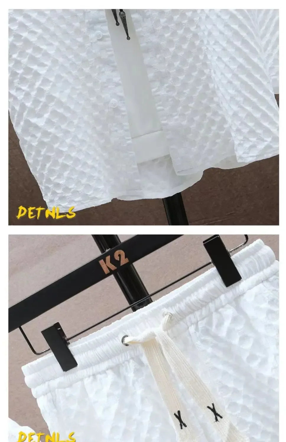 Conjunto de camisa e shorts xadrez xadrez xadrez de manga curta masculino, casual roupas oversize, coreano, luxo, alta qualidade, 2 peças