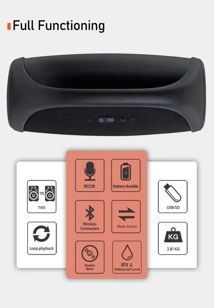 100w de alta potência boombox 3 ao ar livre portátil música deus 3a geração sem fio bluetooth alto-falante ultra baixo baixo bluetooth alto-falante