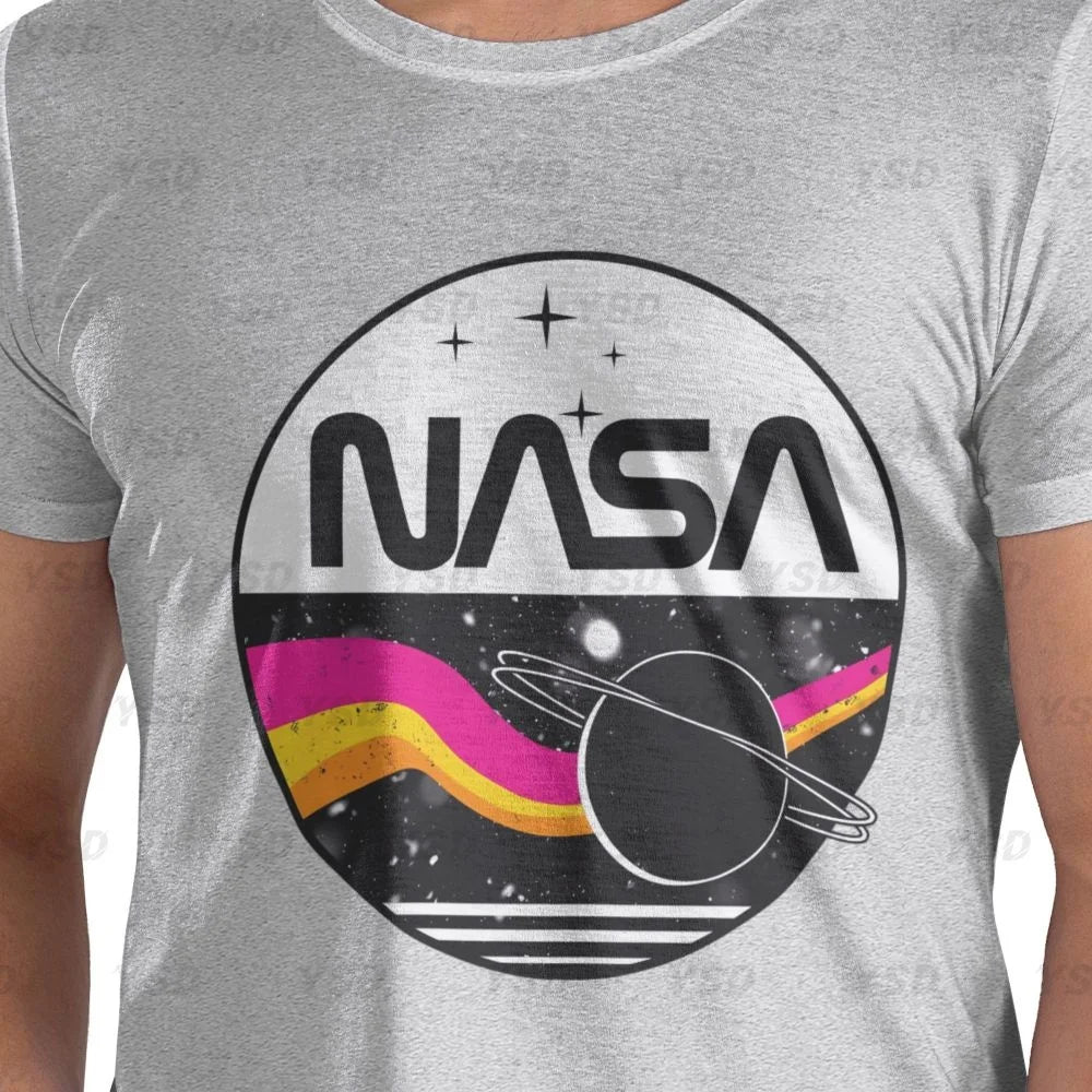 Camiseta esportiva masculina Nasa Space, aconchegante, camiseta grande