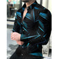 2024 camisa de manga longa masculina casual all-match moda rua camisa masculina lapela único breasted manga longa topo roupas masculinas