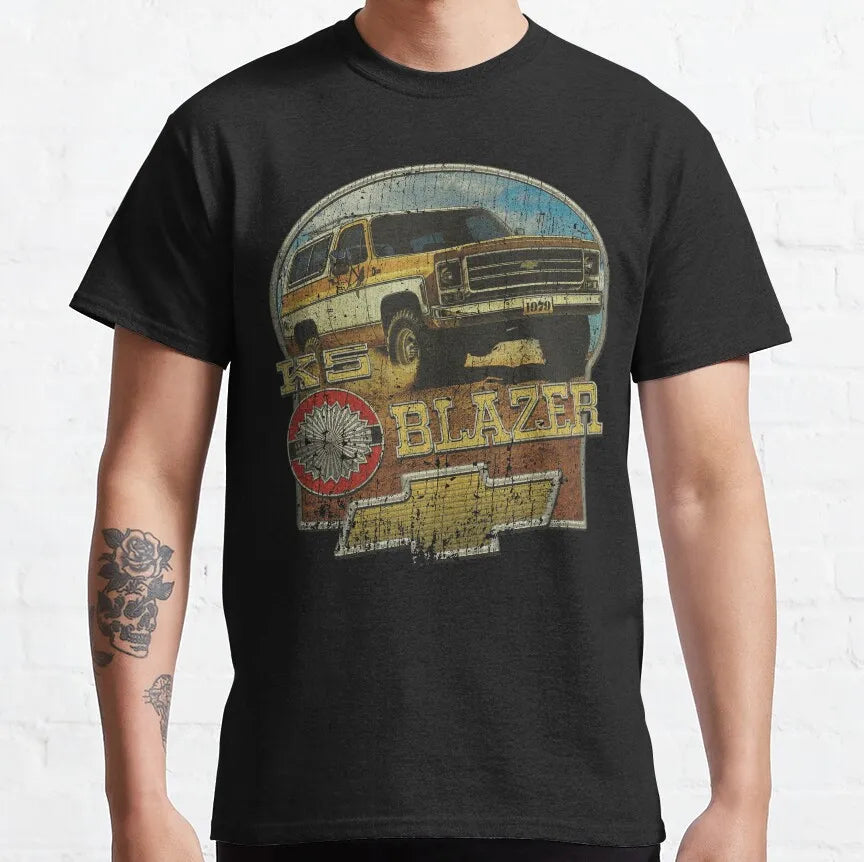 K5 Blazer 1979 Vintage 70s tv The Dukes Of Hazzard Camisetas gráficas masculinas tamanho grande tops adultos S-6XL