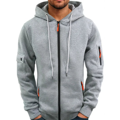 2024 novos homens zip up hoodies casual velo moletom meia cúpula completa zip moletom com capuz outono inverno hoodies roupas dos homens