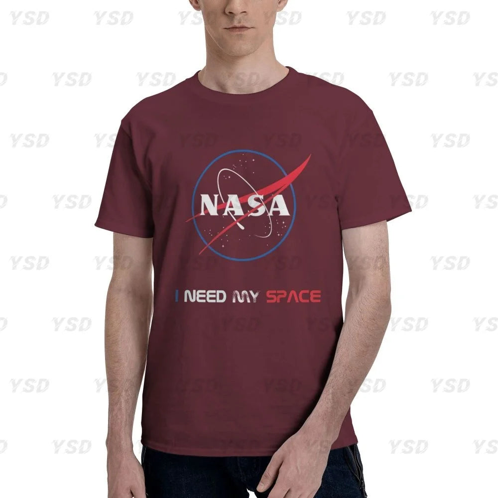 Camiseta esportiva masculina Nasa Space, aconchegante, camiseta grande