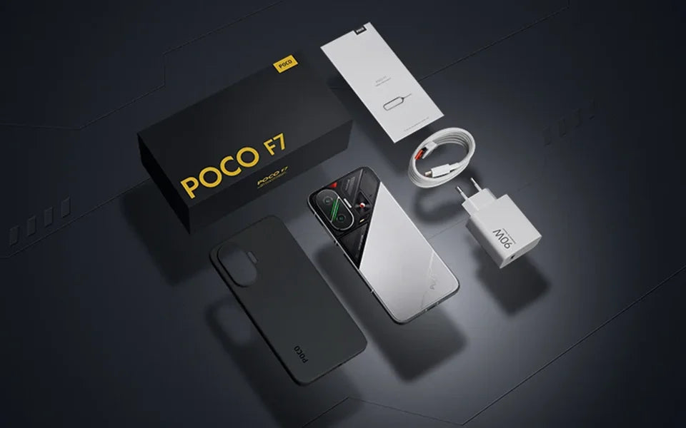 Poco f7 5g smartphone versão global 256b/512gb 6.83 "amoled 120hz snapdragon @ 8s gen 50mp câmera 6500mah bateria nfc