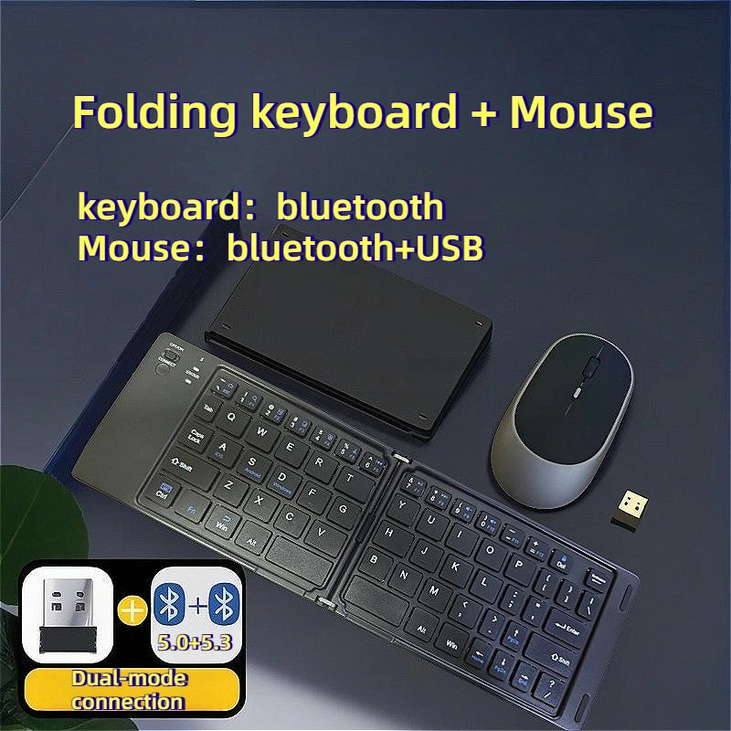 Mingcvol mini teclado sem fio dobrável fino portátil bluetoo threchargeable teclado dobrável para xiaomi ios windows android