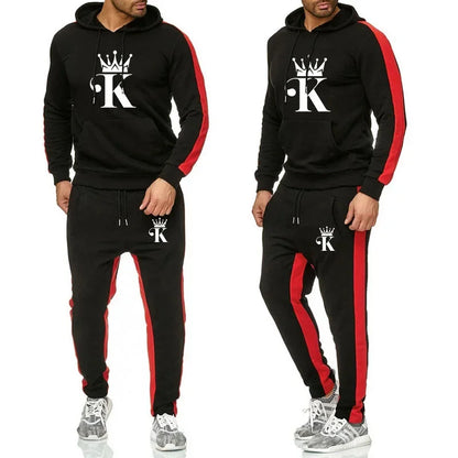 Confortável hoodie ao ar livre conjuntos para homens duas peças moletom dos homens conjunto de treino jogging roupas esportivas homem 2024 esportes casuais masculino