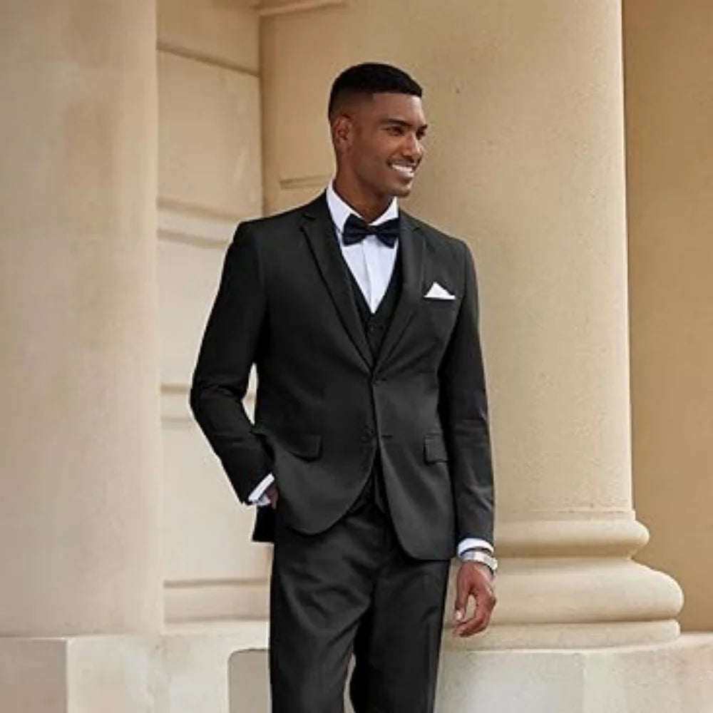 Conjunto completo de traje profissional masculino de negócios traje formal do noivo casamento padrinho traje casual terno