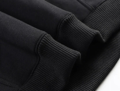 Moletons de manga comprida monocromáticos masculinos, moletons soltos, streetwear casual, pulôver masculino, sportwear de ginástica, tops com capuz, outono