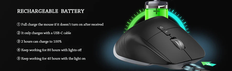 Ergonômico bluetooth 2.4g mouse tri-mode sem fio mouse para jogos USB-C rgb recarregável mause 5 dpi 9 botões para computador pc tablet