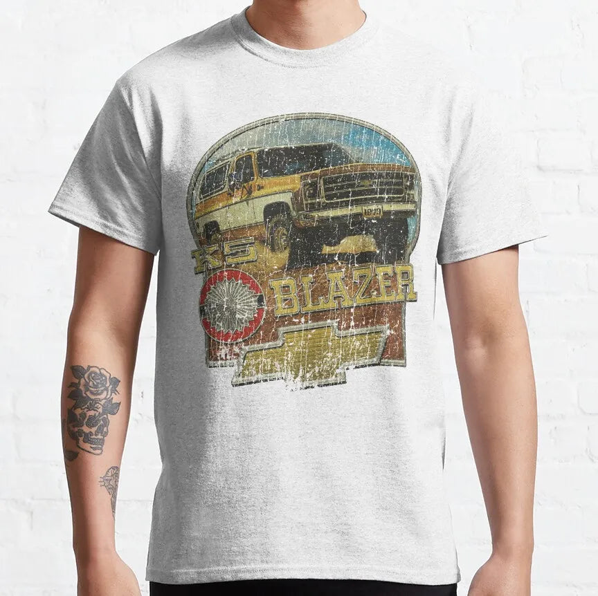 K5 Blazer 1979 Vintage 70s tv The Dukes Of Hazzard Camisetas gráficas masculinas tamanho grande tops adultos S-6XL