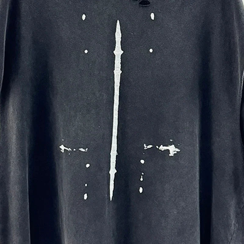 Crânio vermelho impressão de dedo buraco danificado saint tanque t das mulheres dos homens streetwear colete de grandes dimensões vintage washe preto sem mangas t camisa