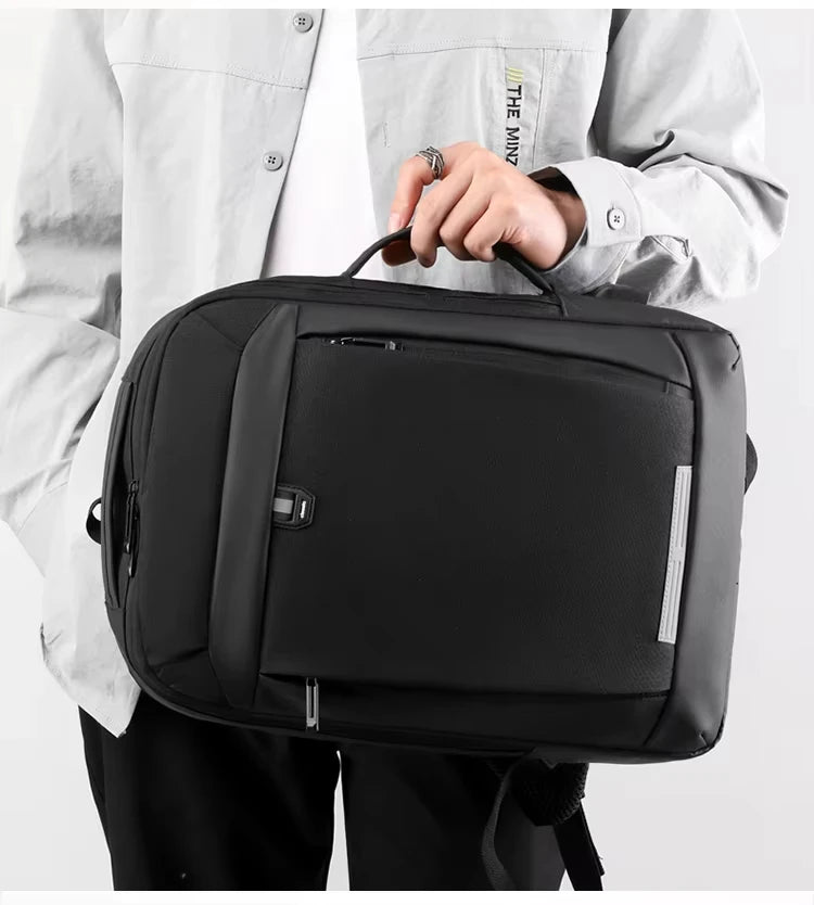 17 Polegada negócios portátil mochila à prova dwaterproof água notebook para homens saco de livro escolar expansível multifuncional carregamento usb homem mochilas