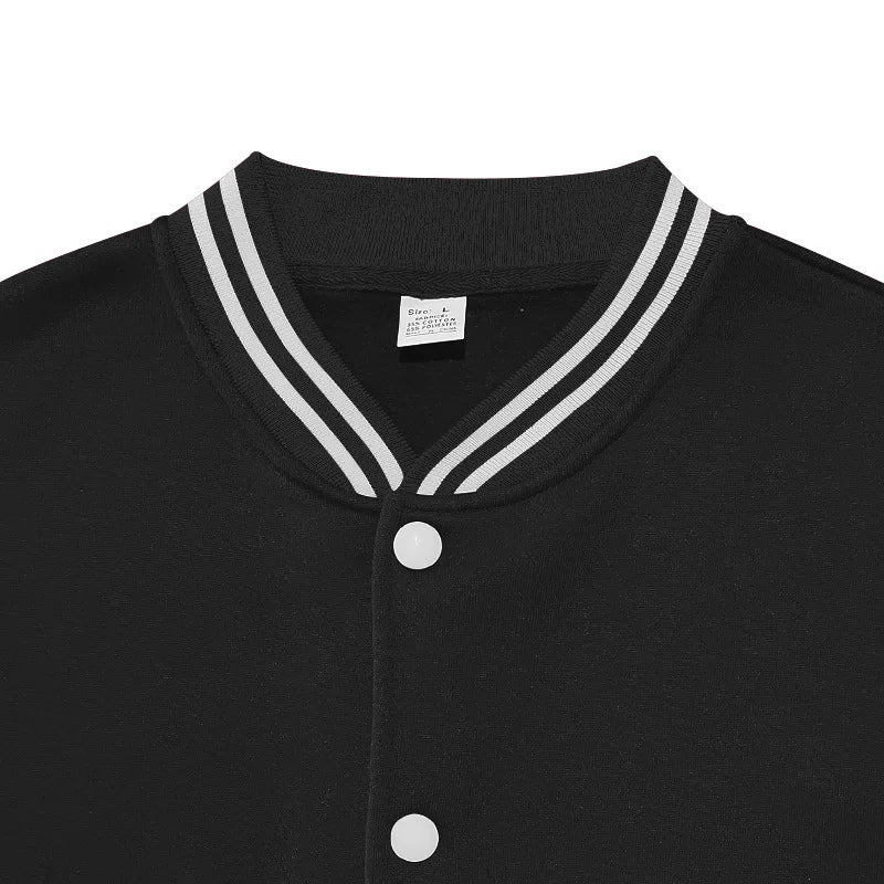 Cross-border men's autumn and winter flight jacket baseball jersey velvet loose casual stand-up jacket men