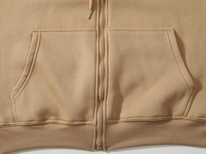 Goofy masculino impressão dos desenhos animados hoodie primavera outono feminino moletom de grandes dimensões com zíper novo casal rua moda casaco