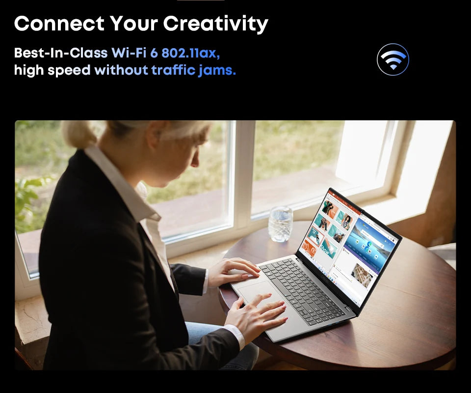 Chuwi gemibook plus laptop intel n100/n150 gráficos para 12a geração 15.6 "1920*1080p 16gb ram 512gb ssd com ventilador de refrigeração windows 11