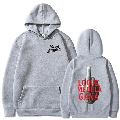 Dani martin lo que me de la gana álbum hoodies das mulheres dos homens roupas moda hip hop oversized moletom com capuz pullovers casuais