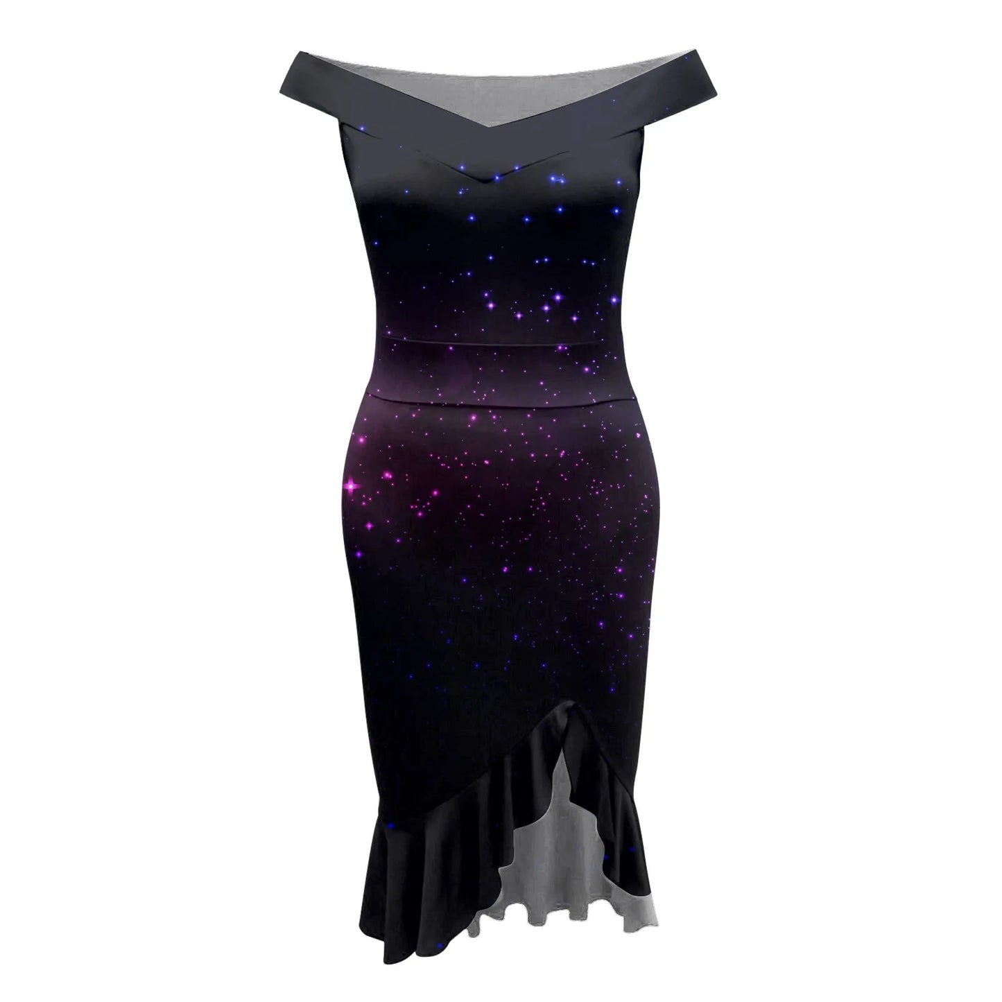 Vestido de festa feminino na altura do joelho, sexy fora do ombro, plissado dividido, bodycon monocromático, glitter, vestidos elegantes, moda feminina