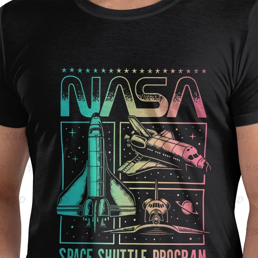 Camiseta esportiva masculina Nasa Space, aconchegante, camiseta grande