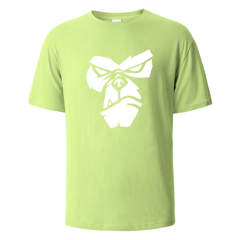 Simple Monkey Pattern T Shirts For Men Summer Fashion Crew Neck 3D Printed Kids T-shirts Trend Streetwear Breathable Sports Tees