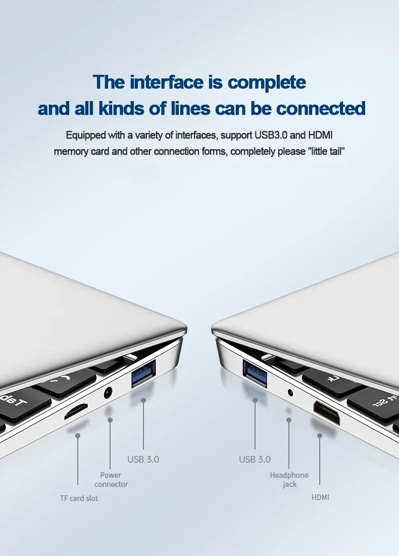 Computador portátil de escritório, 14.1 ", 12gb de ram, 1tb, 2tb, ssd, windows 11, notebook, aprender, recreação, entretenimento, laptops portáteis