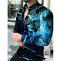 2024 camisa de manga longa masculina casual all-match moda rua camisa masculina lapela único breasted manga longa topo roupas masculinas