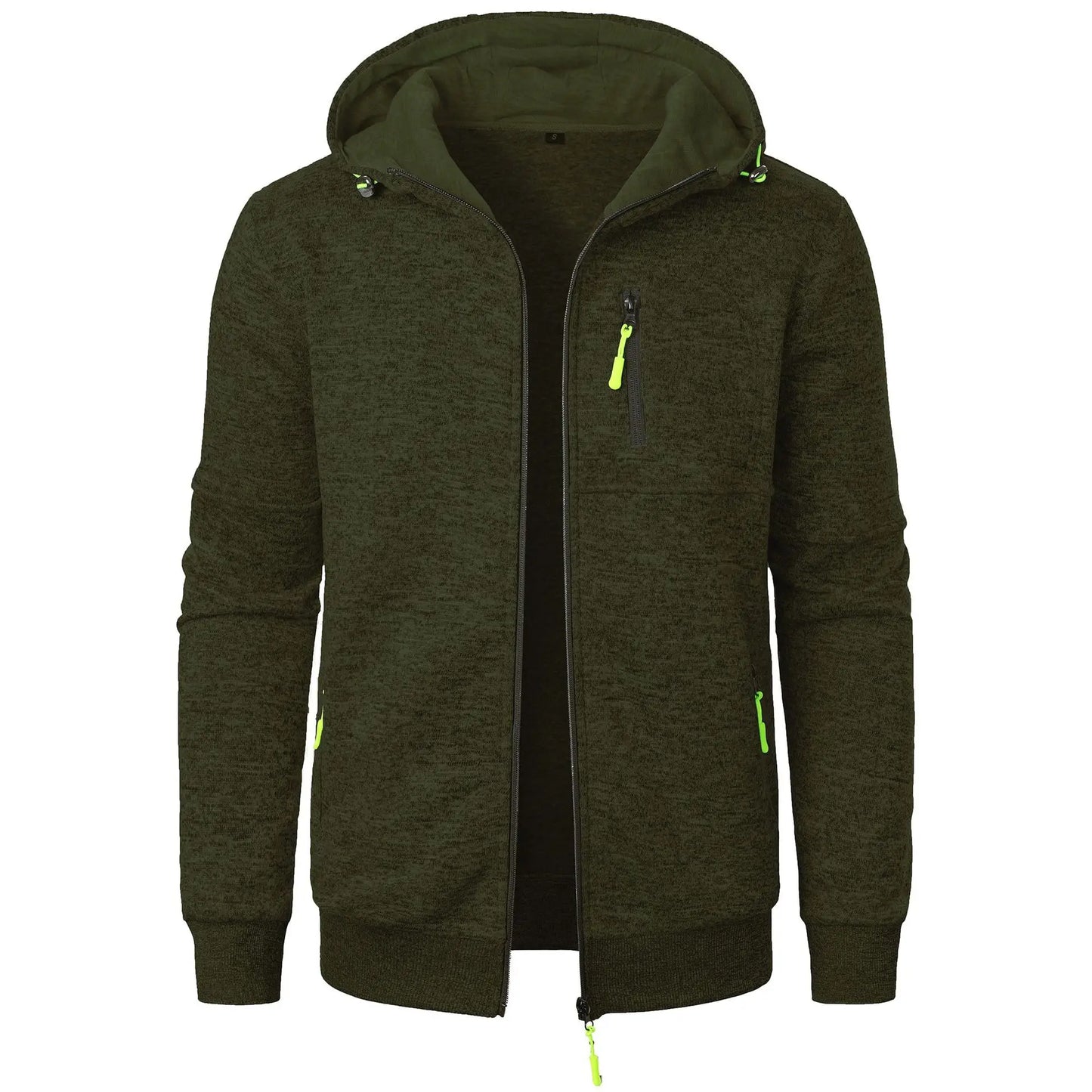 Moletom de manga comprida masculino streetwear com zíper com capuz casaco quente de inverno ao ar livre agasalho masculino jaqueta com capuz cardigan