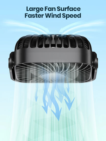 TOPK 4 Polegadas USB Mini Ventilador Portátil para Acampamento, Ventilador Pessoal de Mesa Silencioso de 3 Velocidades, 360 ° Ajuste de ventiladores de pé para sala de casa