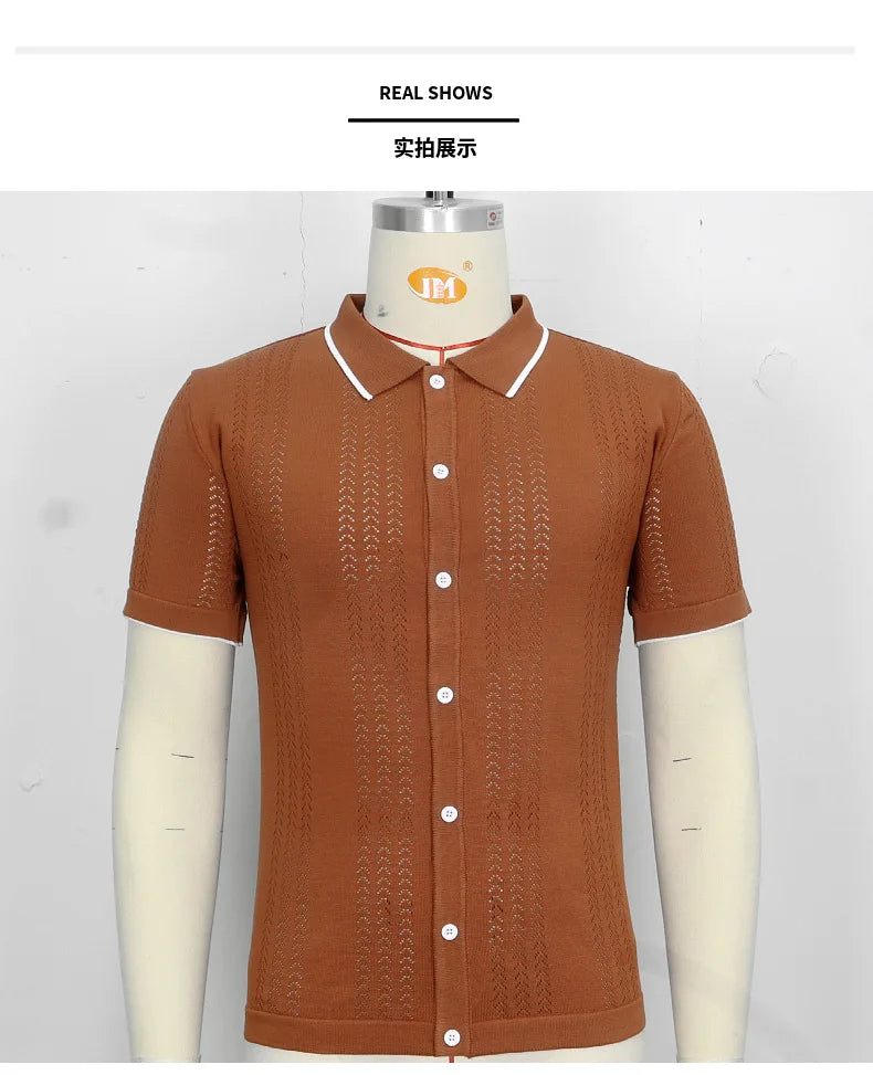 Conjunto de duas peças de seda gelo masculino manga curta, terno casual de negócios, roupa masculina, ginástica, alta qualidade, verão