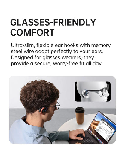 Baseus Bowie MF1/Eli 15i Fit Open-Ear Sport Fones de ouvido sem fio Bluetooth 5.4 Ganchos para os ouvidos Big Bass Sport Fones de ouvido 60 horas de reprodução