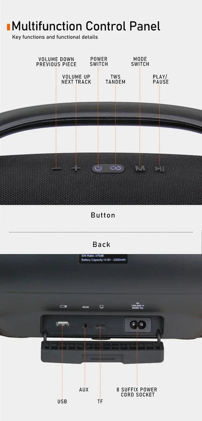 100w de alta potência boombox 3 ao ar livre portátil música deus 3a geração sem fio bluetooth alto-falante ultra baixo baixo bluetooth alto-falante