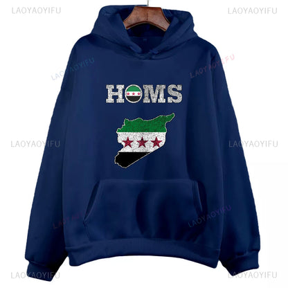 Damasco síria hoodies feminino harajuku pulôver estético outono inverno roupas pulôver moletom vintage manga longa